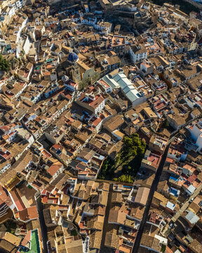 Aerial view of Bunol, Valencia, Spain.
