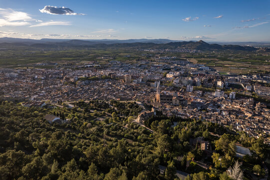 Aerial view of Xativa, Valencia, Spain.