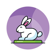 Well designed icon of rabbit, concept icon of pet animal in trendy style