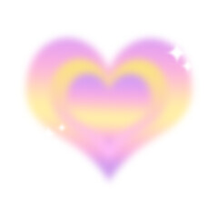 Pink And Yellow Blurred Heart
