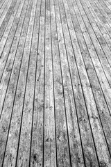 Aged Weathered Wooded Waterside Boardwalk Showing Pattern And Texture