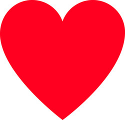 Red heart, symbol of love.