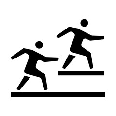 Competitor glyph icon for marketing logo
