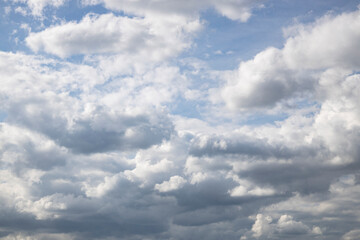 A beautiful clouds against the blue sky background. Clouds in the sky.  Beautiful natural pattern in the sky.