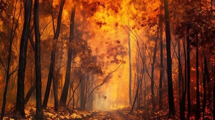 The Devastating Impact of Forest Fires. Generative AI