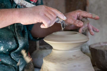 pottery crafts and fez mosaics morocco north africa country cities and deserts and atlas mountains...