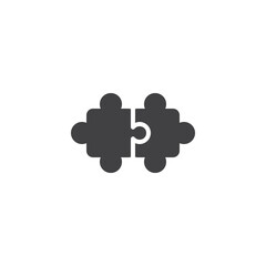Jigsaw puzzle vector icon