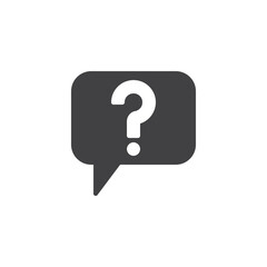 Ask message vector icon