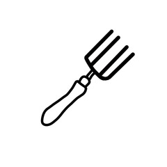 fork garden hand drawn doodle