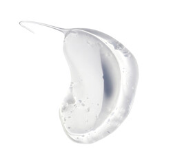 cosmetic smears cream gel texture on a white background