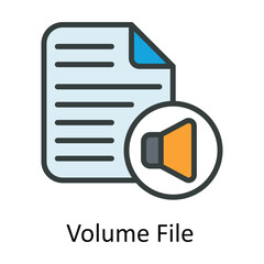 Volume File Vector Fill outline Icon Design illustration. User interface Symbol on White background EPS 10 File
