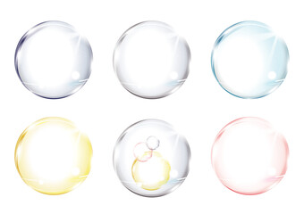 背景透過のきらめく水滴