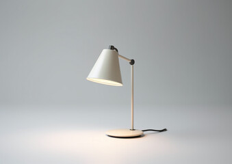 Modern table lamp white and grey background. generative ai
