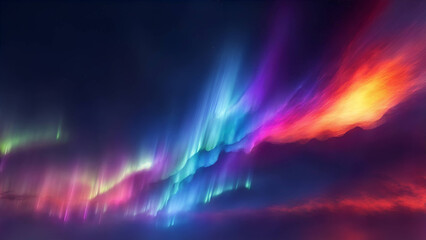 Fototapeta na wymiar Abstract aurora, natural phenomenon