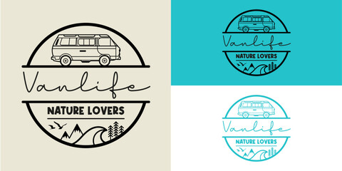 VANLIFE - LOGO - STICKER - LABEL - NATURE LOVERS © Manon