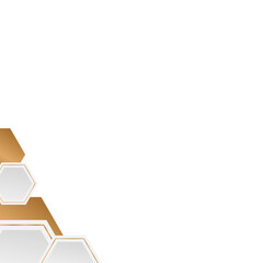 gold hexagon corner
