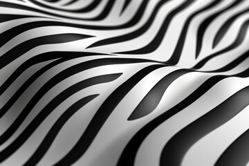3d zebra skin pattern background. Generative AI.