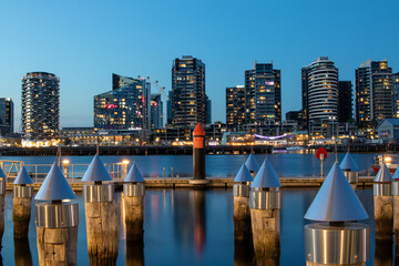 View of Docklands Waterfront. Melbourne, Victoria. Australia