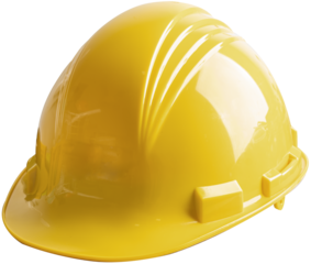 Safety first hard helmet hat isolated on white background with clipping path.