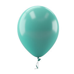 green blue balloon isolated transparent background