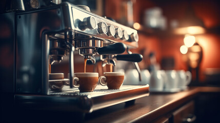 Fototapeta na wymiar Coffee maker machine. Generative Ai