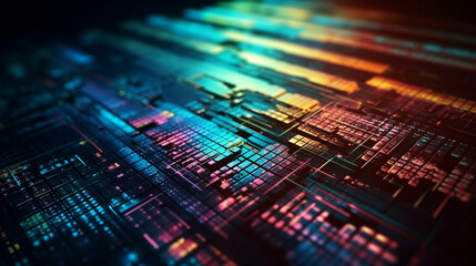 Obraz premium Abstract technology, innovation background. Generative Ai