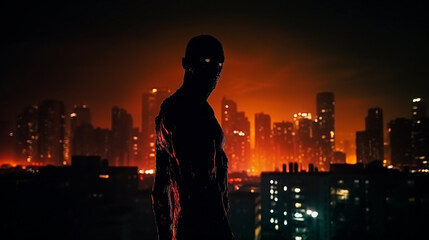 Zombie in the city. Generative Ai