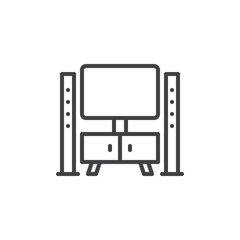 Home theater line icon