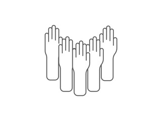 togetherness hand icon