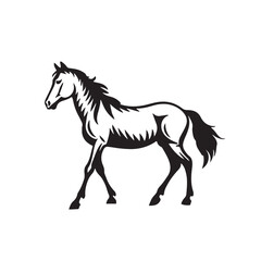 Fototapeta na wymiar Horse Vector illustration. Bear Vintage Logo