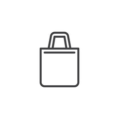 Shopping bag line icon