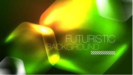 Technology Digital Neon Abstract Background, Abstract Hexagons, Digital Cyberspace, Modern Hi-tech, Science, Futuristic Techno Design Template