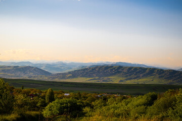 mountain landscape and view, Georgian nature