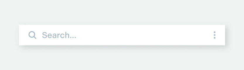 Obraz premium Search bar template. Internet browser engine with search box, address bar and text field. UI design, website interface element with web icons and push button. Vector illustration