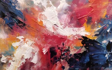 Abstract painting with thick texture