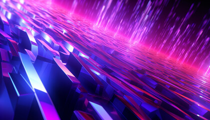 Abstract futuristic background. Neon, energy, gaming. Pink and blue