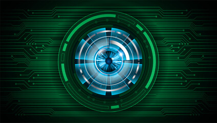 eye cyber circuit future technology concept background
