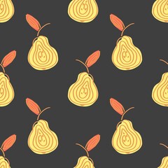 Seamless pattern with pears