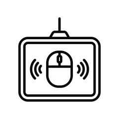 mouse pad icon vector design template in white background