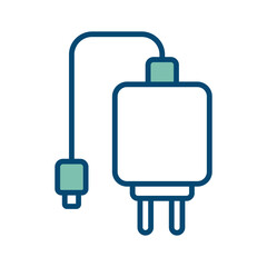 phone charger icon vector design template in white background