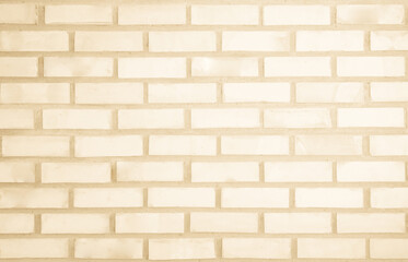 Cream and white brick wall texture background. Brickwork and stonework flooring interior rock old pattern design	