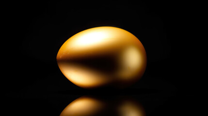 黒背景に金の卵　Generative AI