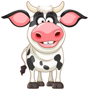 Cute cow cartoon character