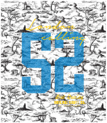 Fototapeta premium written and numbered sports pattern
