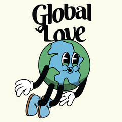 Global Love With World Groovy Character design
