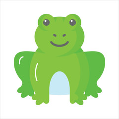 An amazing vector of frog in editable style, isolated on white background