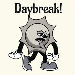 Daybreak With Sun Groovy Character design