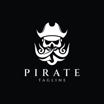 Pirate logo design vector illustration