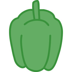 green bell pepper hand draw