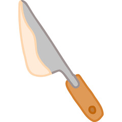 kitchen knife hand draw